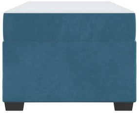 vidaXL Σκελετός Κρεβατιού με στρώμα Σκούρο Μπλε 100 x 200 cm Βελούδο