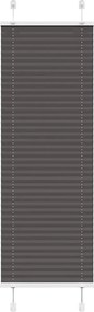 vidaXL Πλισέ περσίδα Μαύρο 45x150 cm Πλάτος υφάσματος 44,4 cm