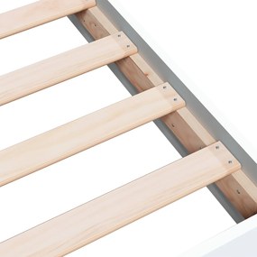 vidaXL Κρεβάτι δαπέδου Λευκό 80 x 200 cm Επεξεργασμένο Ξύλο