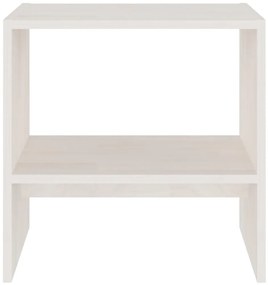vidaXL Κομοδίνα 2 τεμ. Λευκά 40 x 30,5 x 40 εκ. από Μασίφ Ξύλο Πεύκου