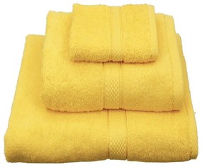 Πετσέτα Classic Κίτρινη Viopros Προσώπου 50x100cm 100% Βαμβάκι