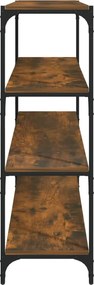 vidaXL Βιβλιοθήκη Καπνιστή Δρυς 100 x 33 x 100 εκ. Επεξ. Ξύλο &amp; Ατσάλι