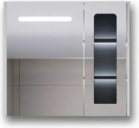 Martin Lavare 70 Led White - Καθρέπτης μπάνιου με ντουλάπι (63x12x70)