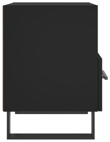 Κομοδίνο Μαύρο 40 x 35 x 47,5 εκ. από Επεξεργασμένο Ξύλο - Μαύρο