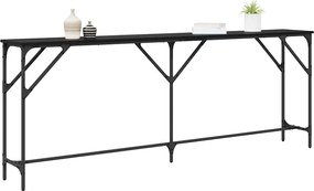 vidaXL Τραπέζι κονσόλας Μαύρη δρυς 200 x 29 x 75 cm