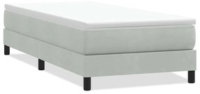 vidaXL Box Spring κρεβάτι χωρίς στρώμα ανοιχτό γκρι Βελούδινο