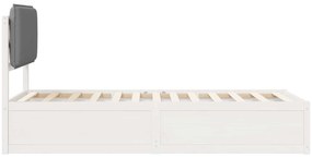 vidaXL Σκελετός Κρεβατιού με Επενδεδυμένο Κεφαλάρι Ανοιχτό γκρι