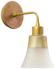 Φωτιστικό Τοίχου - Απλίκα Foca 525NOR3103 Φ13x28cm 1xE27 40W Natural-Gold Opviq