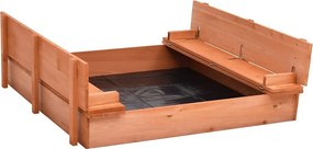 vidaXL Αμμοδόχος 95 x 90 x 15 εκ. από Ξύλο Ελάτης