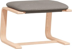 vidaXL Πολυθρόνα Relax Taupe Υφασμάτινη με Υποπόδιο