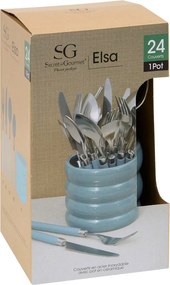 Μαχαιροπίρουνα Με Βάση (Σετ 24τμχ) S-D Elsa Blue 212364C