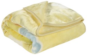 DAS BABY ΚΟΥΒΕΡΤΑ VELOUR 110X140 RELAX 6615 ΓΑΛΑΖΙΟ, ΚΙΤΡΙΝΟ