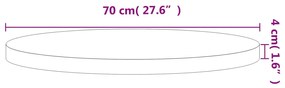 ΕΠΙΦΑΝΕΙΑ ΤΡΑΠΕΖΙΟΥ ΣΤΡΟΓΓΥΛΗ Ø70X4 ΕΚ. ΜΑΣΙΦ ΞΥΛΟ ΟΞΙΑΣ 355924