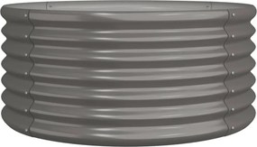 vidaXL Ζαρντινιέρα Γκρι 80x80x36 εκ. Γαλβανισμένος χάλυβας