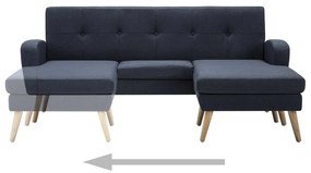 vidaXL Καναπές Γωνιακός Σκούρο Γκρι 186 x 136 x 79 εκ. Υφασμάτινος