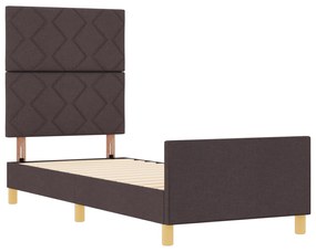 vidaXL Κρεβάτι Σκελετός Σκούρο Καφέ 80x200 εκ. Υλικό Ύφασμα