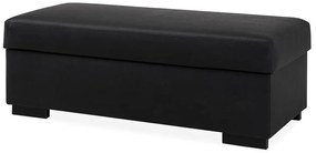 Σκαμπό Scandinavian Choice 504, 120x55x44cm, Μαύρο, Οικολογικό δέρμα, Πόδια: Πλαστική ύλη, Κουτί αποθήκευσης, Πλαστικοποιημένη μοριοσανίδα, Ξύλο