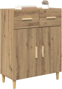 vidaXL Πλαϊνό γραφείο με συρτάρι artisan δρυς 34 x 69.5 x 89 εκ