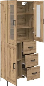 vidaXL Highboard με συρτάρι 2 pcs Artisan Oak Επεξεργασμένο ξύλο
