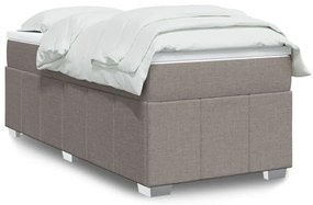 vidaXL Κρεβάτι Boxspring με Στρώμα Taupe 90x200 εκ. Υφασμάτινο