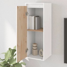 vidaXL Ντουλάπι Τοίχου Λευκό 30 x 30 x 80 εκ. από Μασίφ Ξύλο Πεύκου