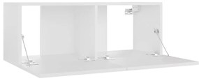 vidaXL Έπιπλο Τηλεόρασης Λευκό 80 x 30 x 30 εκ. από Επεξ. Ξύλο