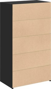 vidaXL Ντουλάπι Μαύρο 70x41x124 εκ. από Επεξεργασμένο Ξύλο