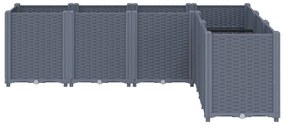 vidaXL Ζαρντινιέρα Κήπου Μπλε Γκρι 160x120x53 εκ. Πολυπροπυλένιο