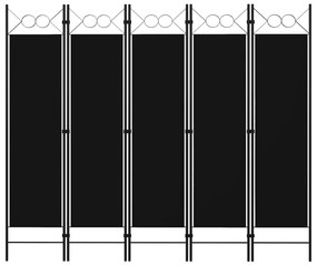 ΔΙΑΧΩΡΙΣΤΙΚΟ ΔΩΜΑΤΙΟΥ ΜΕ 5 ΠΑΝΕΛ ΜΑΥΡΟ 200 X 180 ΕΚ. 320710