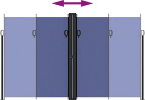 vidaXL Σκίαστρο Πλαϊνό Συρόμενο Μπλε 200 x 1200 εκ.