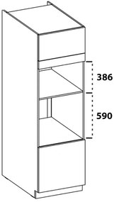 Επιδαπέδιο ντουλάπι Lyona 60 DPM 210 2F-Leuko