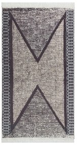 vidaXL Χαλί Μαύρο και Γκρι 120x180 εκ. Βαμβακερό