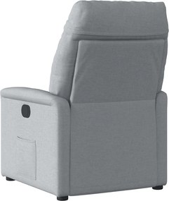 vidaXL Πολυθρόνα Ανακλινόμενη Ηλεκτρική Ανοιχτό Γκρι Υφασμάτινη