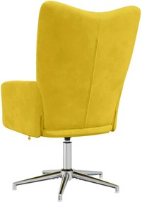 vidaXL Πολυθρόνα Relax Κίτρινο Μουσταρδί Βελούδινη
