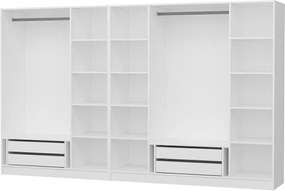 Επταφυλλη Ντουλαπα Λευκο KALEO 52x270x210