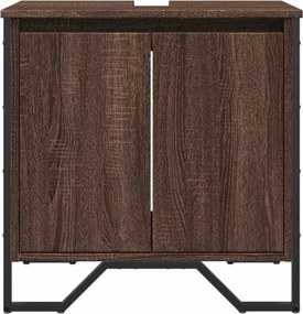 vidaXL Ντουλάπι Νιπτήρα Μπάνιου Καφέ Δρυς 60x35x60 εκ. Επεξ. Ξύλο