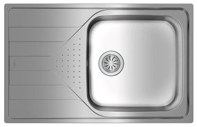 Teka 50 Τ-ΧΡ 1Β 1D Max Ένθετος Νεροχύτης Inox Σατινέ Μ79xΠ50cm