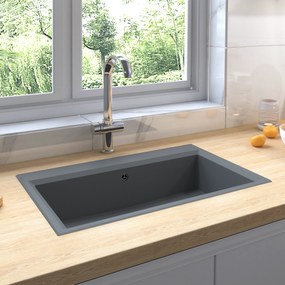 vidaXL νεροχύτης κουζίνας Γκρι 790x500x193 εκ Γρανίτης
