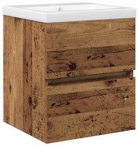 vidaXL Ντουλάπα Νεροχύτη Επιτοίχιο Μαύρη δρυς 41 x 39 x 62 εκ.