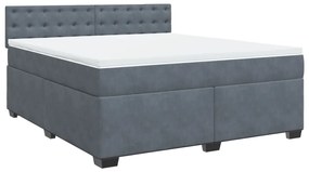 ΚΡΕΒΑΤΙ BOXSPRING ΜΕ ΣΤΡΩΜΑ ΣΚΟΥΡΟ ΓΚΡΙ 180X200 ΕΚ. ΒΕΛΟΥΔΙΝΟ 3286391