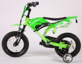 Motobike 12 Inch 21,5 cm Boys Coaster Brake Green
