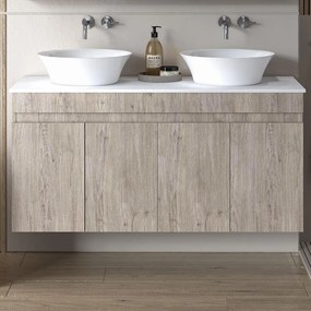 Bathroom Βench with Sink OMEGA 120 Beige 120x46x60 cm 120x48x75 εκ.