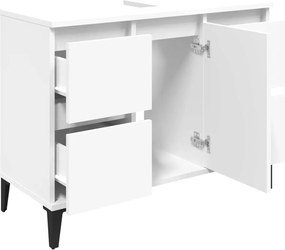 vidaXL Ντουλάπι Νιπτήρα Λευκό 80 x 33 x 60 εκ. Επεξεργασμένο Ξύλο