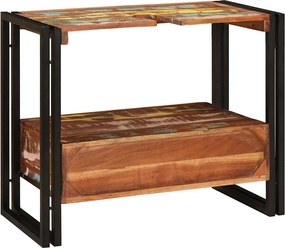 vidaXL Ντουλάπι νιπτήρα με συρτάρι Πολύχρωμο Στερεό Ανακτηθέν Ξύλο