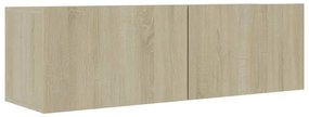 vidaXL Έπιπλα Τηλεόρασης 4 τεμ. Sonoma Δρυς 100x30x30 εκ. Επεξ. Ξύλο