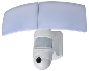 Προβολέας Τοίχου Με Κάμερα Libra 7632406053 IP44 Led 2700-6500K Lutec Connect Με Αισθητήρα Κίνησης 30,9x22,7x20,2cm White Lutec