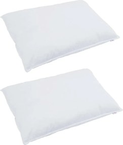 vidaXL Σετ Παπλωμάτων με μαξιλάρι 3 pcs Λευκό Φτέρος