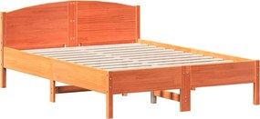 vidaXL Σκελετός Κρεβ. Χωρίς Στρώμα Καφέ Κεριού 120x190 εκ Μασίφ Πεύκο