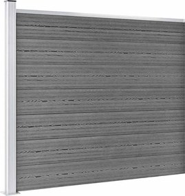 vidaXL Σετ Πάνελ Περίφραξης Γκρι 526 x 146 εκ. από WPC