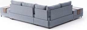 Corner Sofa-Bed Fly Left - Blue Blue
